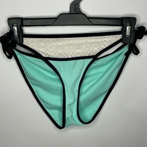 1️⃣ Teal Bikini Bottoms with Lace Detail